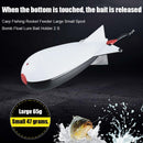 Carp Fishing Rockets Feeders Float Bait Lure Holder Tool (Black + White S)