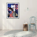 5D Diamond Painting Kit Independence Day Flag Full Round Drill DIY Wall Craft