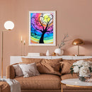5D DIY Full Round Drill Diamond Paint Colorful Tree Mosaic Rhinestone Picture