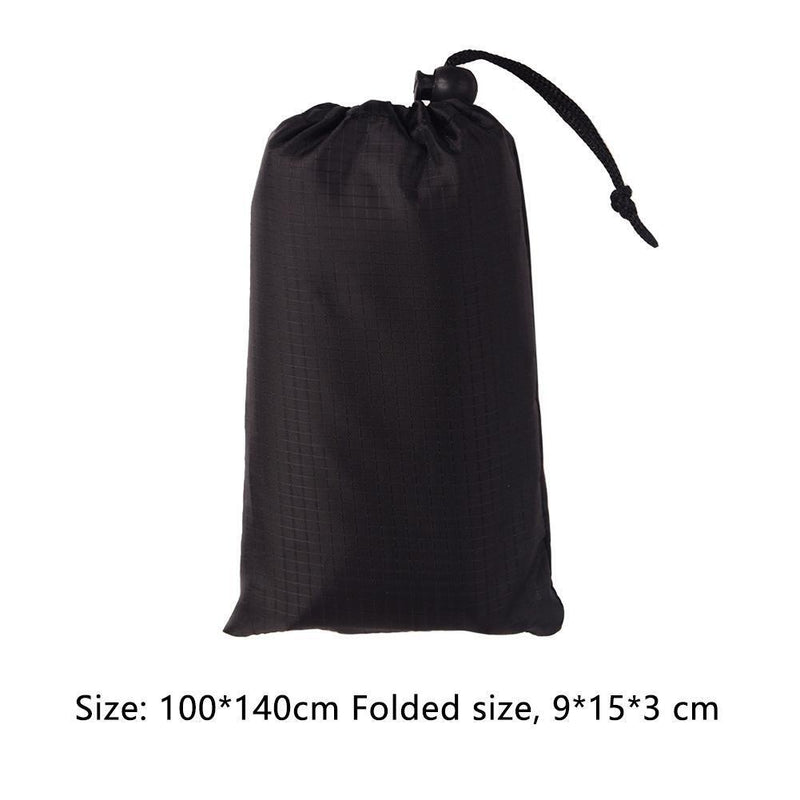 100x140cm Moistureproof Pocket Beach Blanket Mini Camping Mattress (Black)