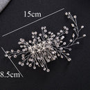 Party Handmade Bride Headpiece Flower Headdress Head Clip Crystal Hair Comb