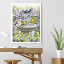 5D DIY Full Drill Diamond Painting Discussion Birds Embroidery Craft Needlework