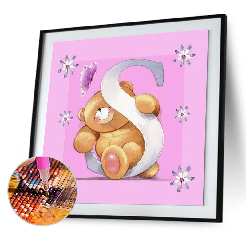 Diamond Painting Cartoon Bear 5D DIY Full Drill Round Rhinestone (B1072) Newly