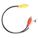 RCA Female to 2 RCA Male Y-Splitter Audio Video AV Adapter Cable R1BO