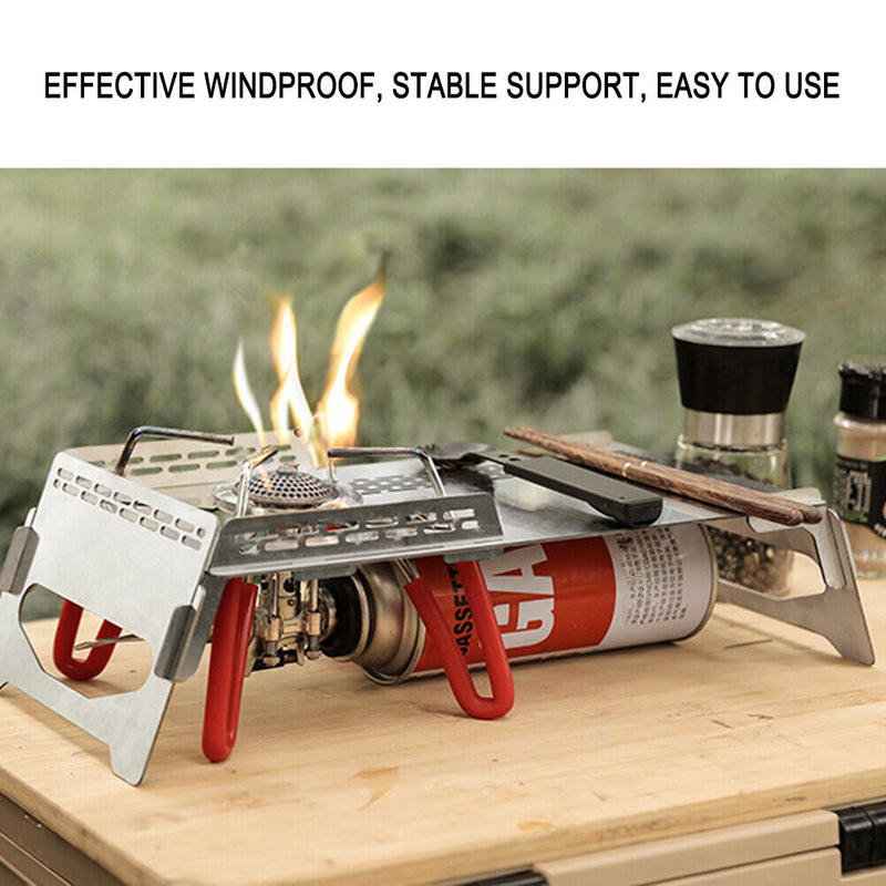 Portable Camping Picnic BBQ Table Heat Insulation Gas Stove Folding Desk Newly