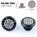2pcs Aluminum Handlebar End Caps Plugs for MTB Road Folding Bike (Black 1)