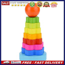 Kids Baby Wooden Toys Stacking Ring Tower Blocks Learning Educational Toys