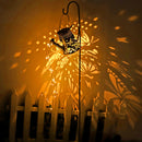 Solar Watering Can Projector Lights Outdoor Garden Yard Art Kettle Lamp (B)