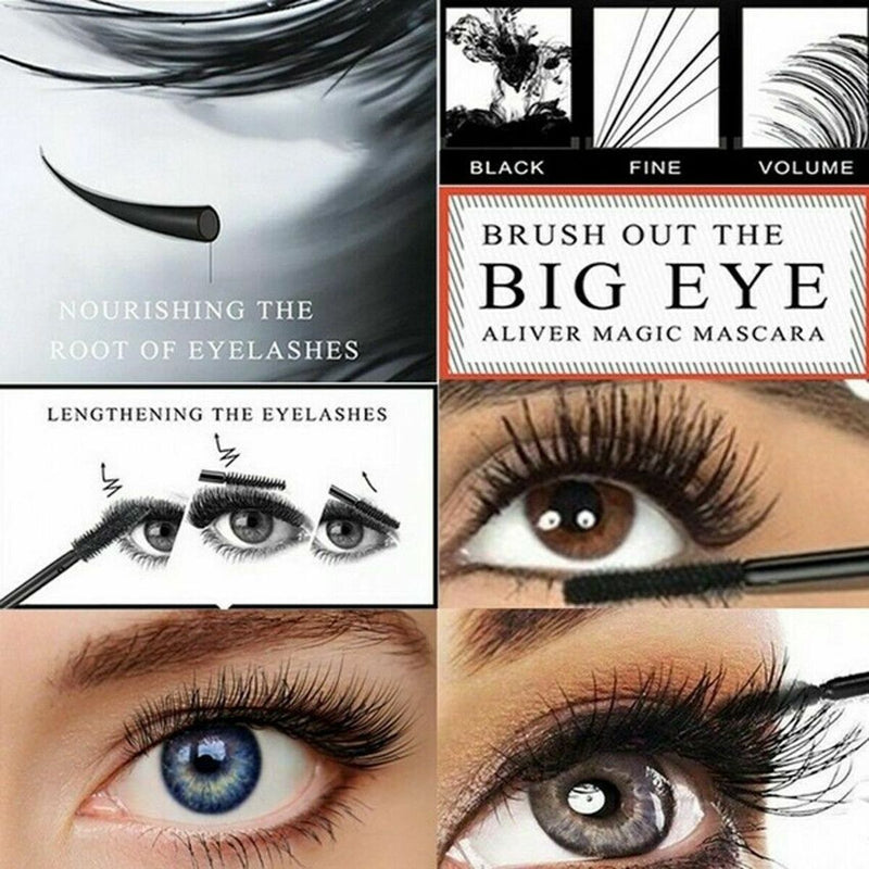 Drying Voluminous Fiber Lashes Extension Eye Makeup Tool 4D Silk Fiber Mascara