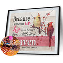 5D Diamond Painting Kit Bird Words Full Round Drill Rhinestone DIY Wall Art
