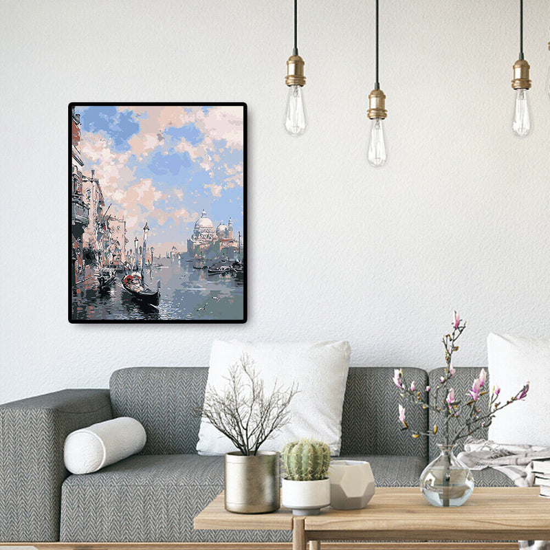 Landscape DIY Painting By Numbers Oil Art Drawing Wall Pictures Home Decor Gift