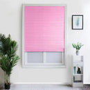 Self-Adhesive Pleated Blinds Half Blackout Window Curtains Pink (60x150cm) Newly