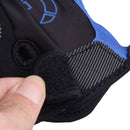 Fashion Cycling Bicycle Motorcycle Sport Gel Half Finger Gloves Blue Size L