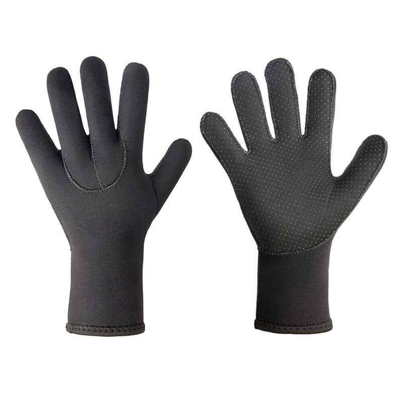 3mm Neoprene Diving Gloves Keep Warm Winter Gloves for Men Women (Black L) Newly