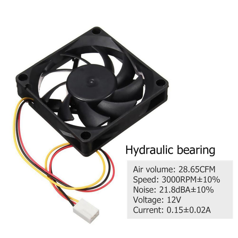 Quiet Radiator 70x70x15mm 12V Computer PC CPU Silent 3000RPM Cooling Fan Newly