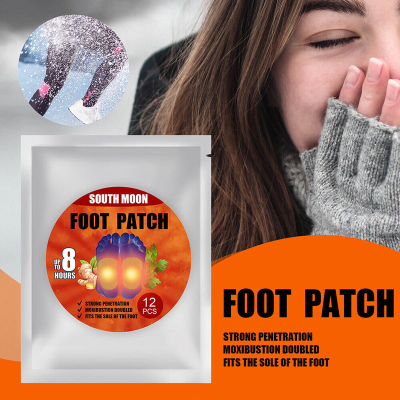 5 Packs Ginger Self Heating Anti Swelling Improve Sleep Cleaning Foot Patch