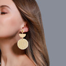 Rattan Earrings Handmade Boho Geometric Statement Woven Dangle Drop Earrings