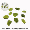 Stone Pendant Stone Moldavite Crystal Stone Crushed Green Crystal Stone