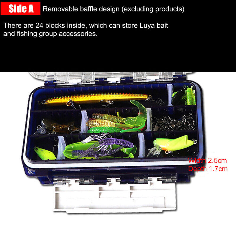 Portable Lure Fishing Tackle Box with Compartment Fishing Accessories Organizer