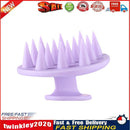 Silicone Shower Hair Washing Comb Brush Head Scalp Massage Brush (Purple) Newly