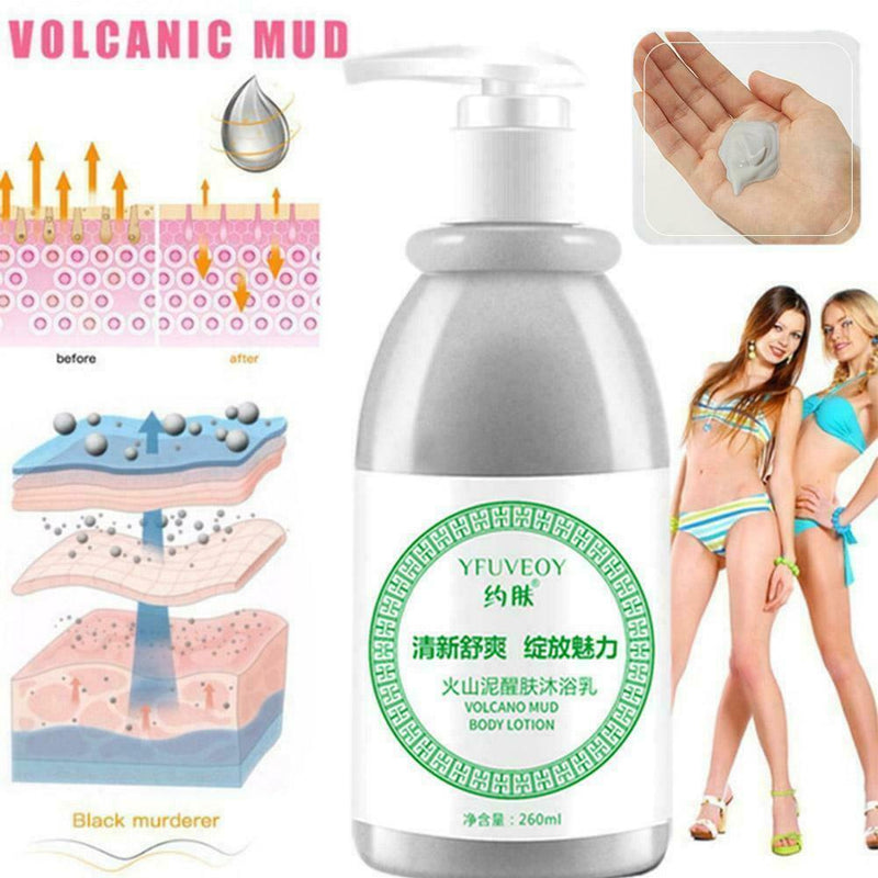 Volcanic Mud Shower Gel Body Wash Fast Whitening Deep Skin Sale Care Hot E9Z5