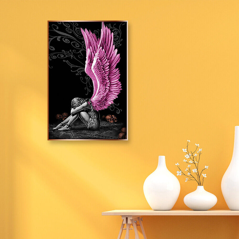 Rhinestone Fallen Angel Pictures 5D DIY Diamond Painting Full Round Drill Kit