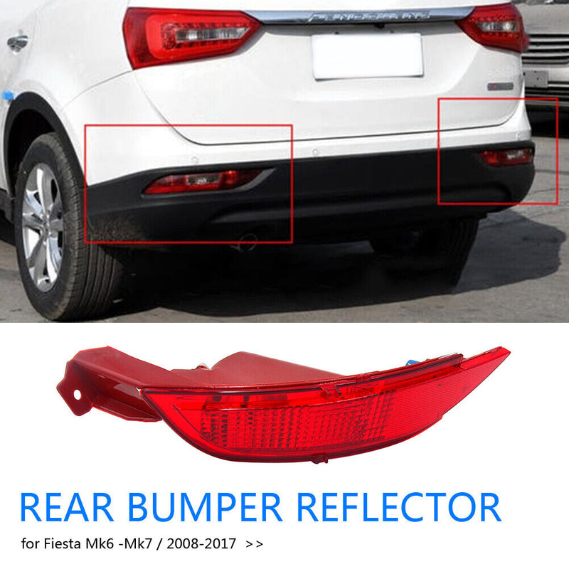 Rear Bumper Reflector Fog Light Assembly for Ford Fiesta Mk6 Mk7 Car Styling