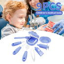 9pcs Kids Doctor Playset Pretend Play Kit Dentist Medical for Ages 3+ Girls Boys