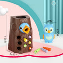 Magnetic Woodpecker Catching Worms Feeding Toys Game Set Montessori (B)
