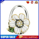 Six Petal Flower Foldable Bag Hook Purse Hanger Holder Table Hooks (White)