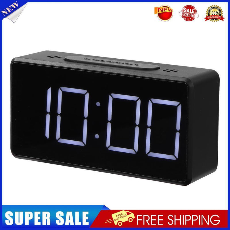 LED Digital Alarm Clock with USB Port Snooze Table Electronic Clock (Black)