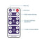 8 Modes Led Light Waterproof Wall Lamps for Outdoor Garden (Blue light-100L