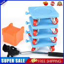 Household Transport Heavy Furniture Mover Wheeled Rollers Bar Set (Blue)