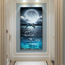 Dolphin Moon Oil Paint By Numbers DIY Handpainted on Canvas Wall Pictures