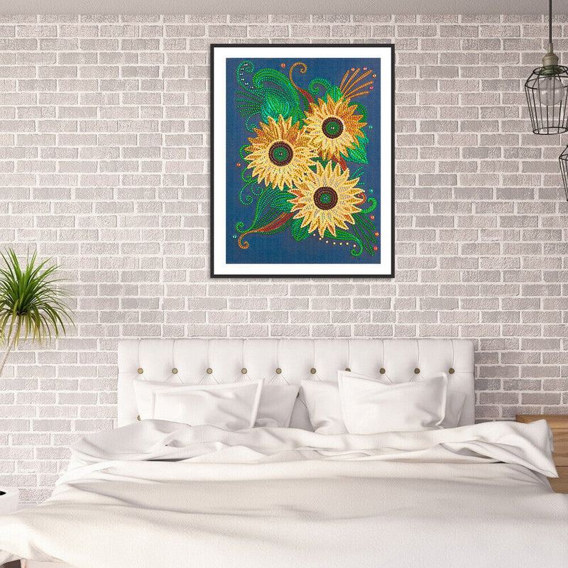 Mosaic Special Shaped DIY 5D Flowers Diamond Painting Drawing Kit for Wall Decor