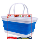 Collapsible Bucket Portable Water Wash Basin for Camping Hiking (Blue) Newly