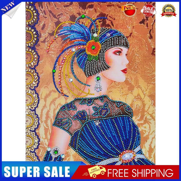 DIY Part Drill Special-shaped Diamond Painting Elegant Lady Mosaic (Y035)
