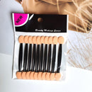 10pcs Portable Eye Shadow Powder Brushes Sponge Eyeshadow Applicator (55mm)