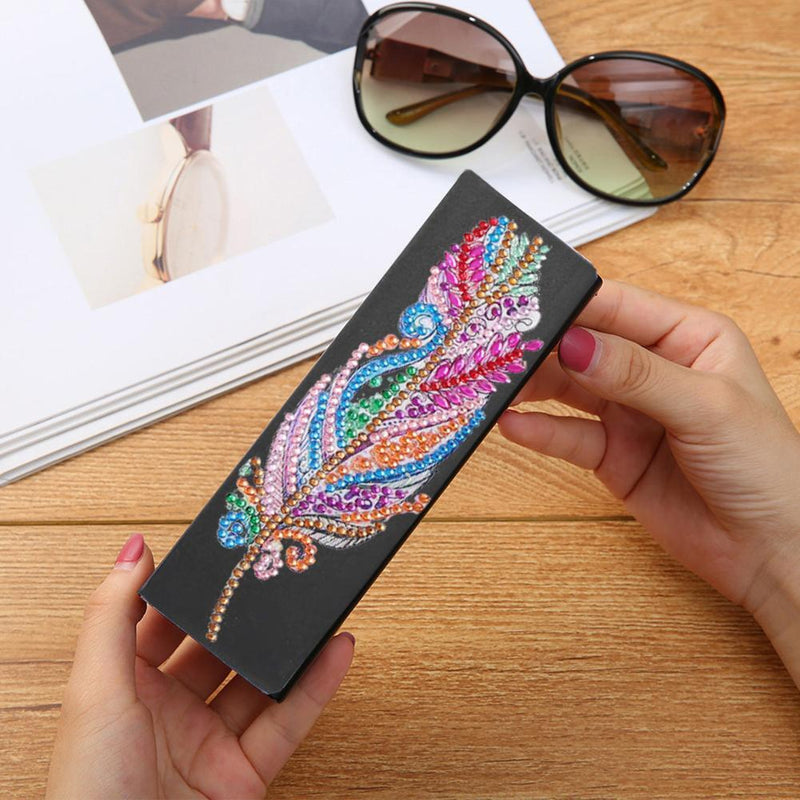 DIY Diamond Painting Leather Sunglasses Storage Box Portable Glasses Case Newly