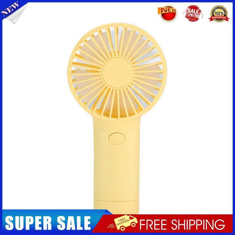 USB Mini Wind Power Handheld Fan Portable Summer Small Cooling Fan (Yellow)