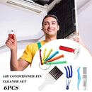 6 Pieces Air Conditioner Fin Cleaner Set Air Outlet Evaporator Radiator Tool: