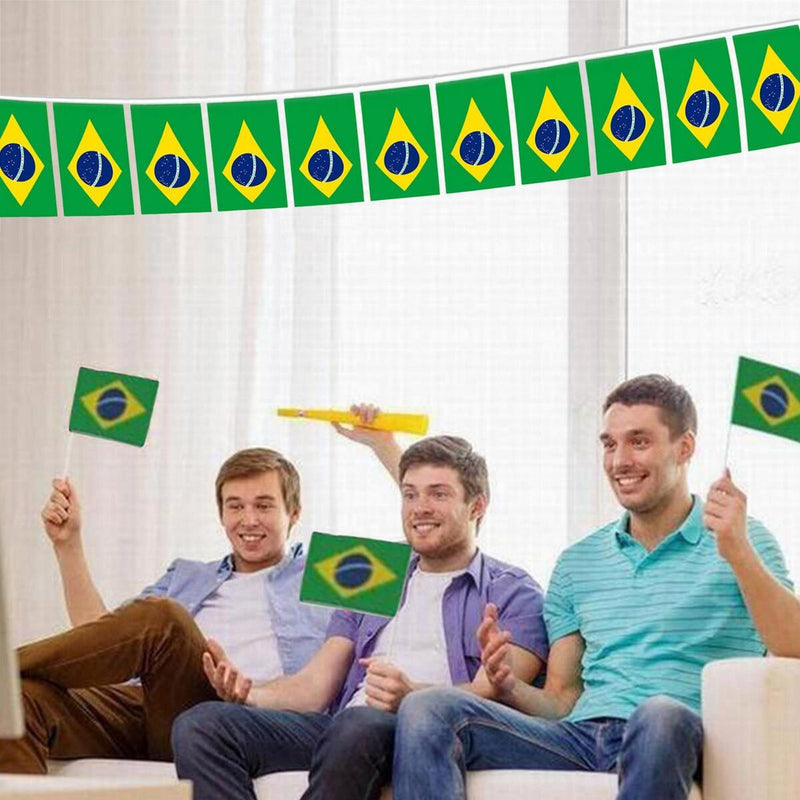 Bunting Brazil Flag 5 Metres 20 Flags Football Brazilian Brasil Country#