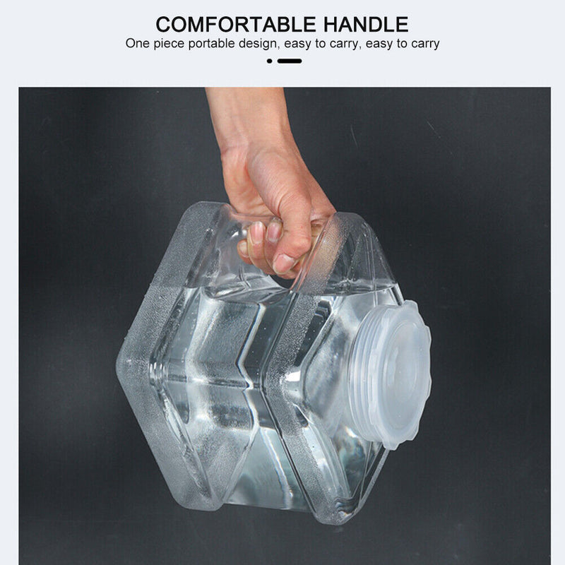 5L PC Transparent Water Bucket Portable Tea Drink Water Storage Container Newly