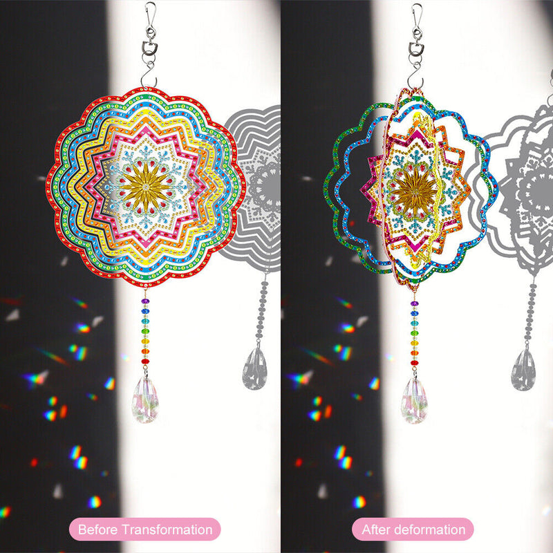 DIY Diamond Painting Double-sided Hanging Rotatable Wind Chime (GSP204)