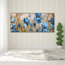 Blue Flower Oil Paint By Numbers Kits DIY Handpainted on Canvas Wall Art Pi