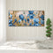 Blue Flower Oil Paint By Numbers Kits DIY Handpainted on Canvas Wall Art Pi