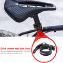 MTB Bike Road Quick Release Seat Post Clamp Saddle Tube Clip (Black 34.9mm)