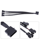 4pin IDE Molex to 3-Port 3Pin/4Pin Cooler Cooling Fan Splitter Power Cable