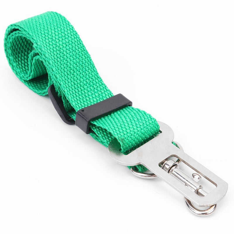 Car Pet Dog Seat Belt Puppy Safety Seatbelt Dog Harness Lead Clip (Green) Newly