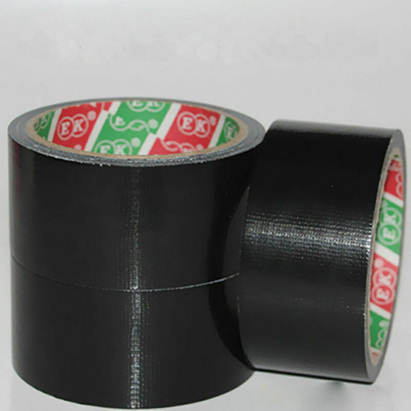 adhesive Cloth Duct Tape 4.8cm*9m Waterproof Heavy Qualit Gaffer Duty Black D2X8